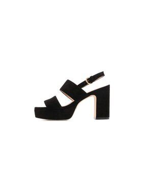 Stuart Weitzman Sandals Size 11 Black Suede Heels Womens 11